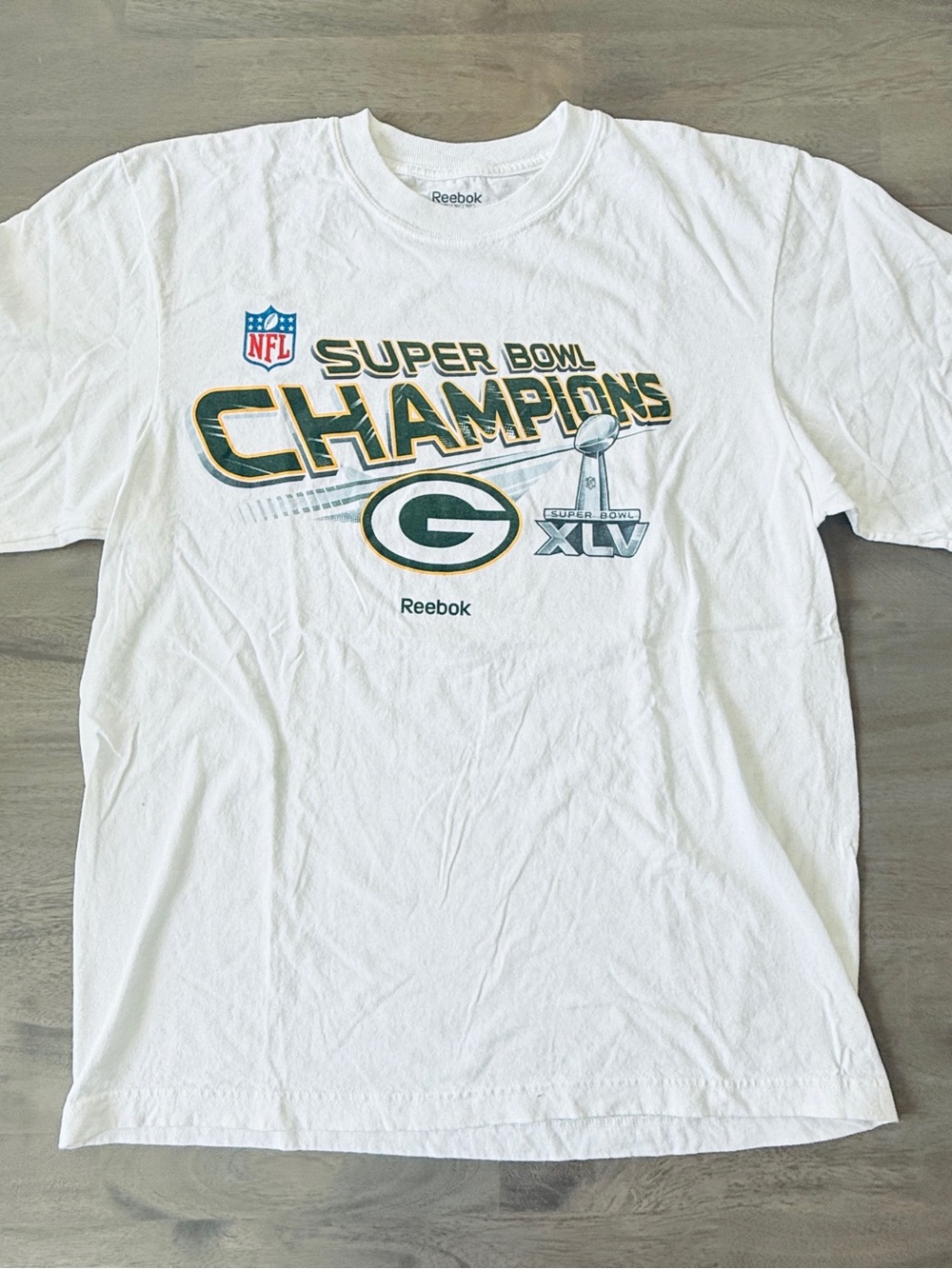 Vintage NFL Green Bay Packers SUPER BOWL XLV CHAMPIONS T-SHIRT, Large